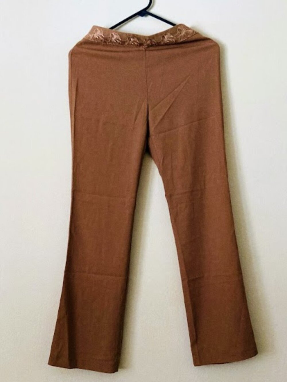 #66482 Light Brown Women's Pants,right side zipper